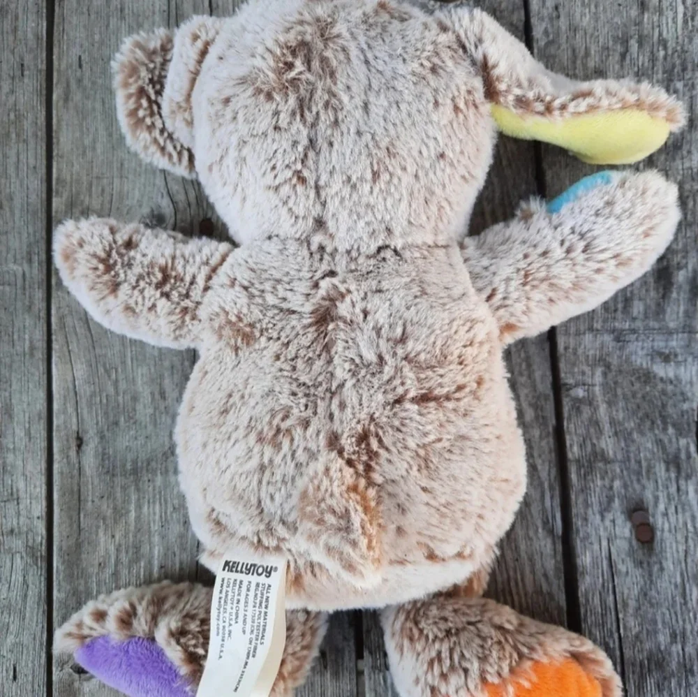 Kellytoy tan plush bunny rabbit stuffed animal